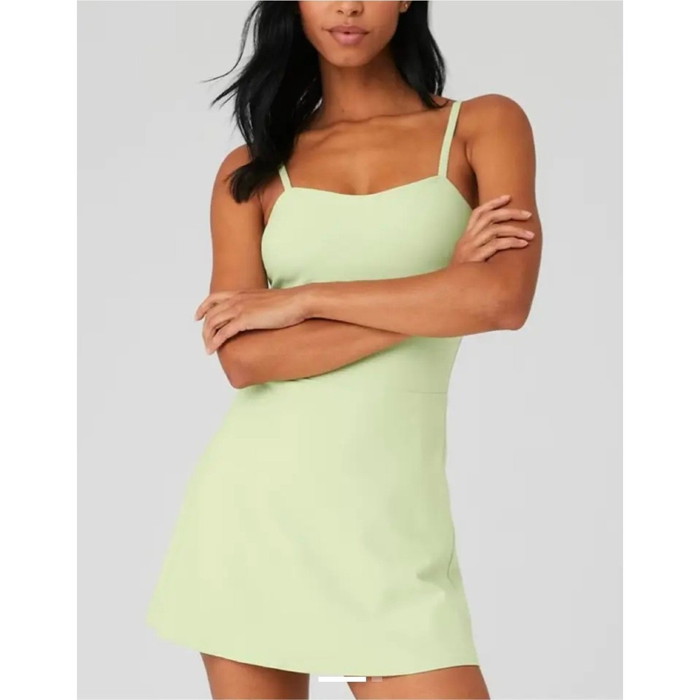 Alo Yoga Alosoft Courtside Tennis Pickle Ball Lime Green Atheleisure Streetwear